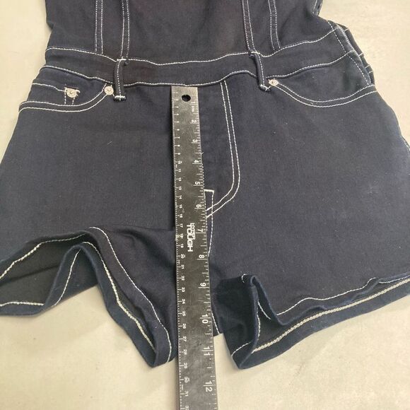 TRUE RELIGION World Tour Women’s Overall Romper Shorts Size SP‎ Inseam 2” - Picture 12 of 12